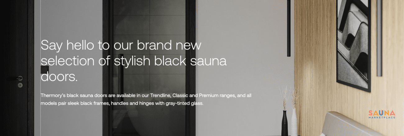 black sauna door